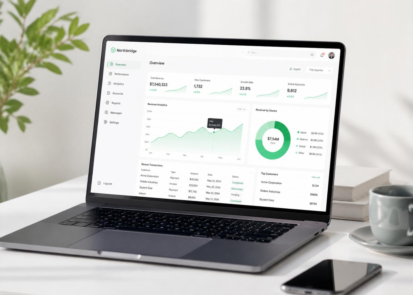 Plataforma NextCost em laptop